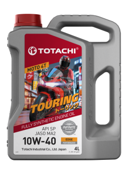 Масло моторное TOTACHI Moto 4T Touring Fully Synthetic 10W-40 API SP, JASO MA2 4л Масла для мотоциклов купить в Хабаровске. Интернет-магазин KLV-market  8 924 4114 177